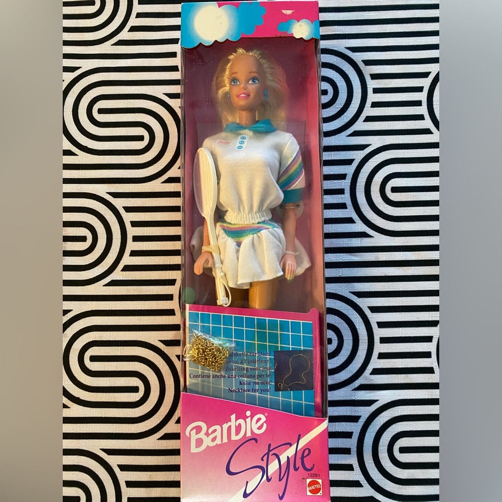 Vintage 1994 Barbie Style Estilo Tennis player Mattel 12291 NRFB RARE